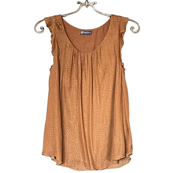 Democracy Brown Lined Sleeveless Blouse Size S - Picture 1 of 10
